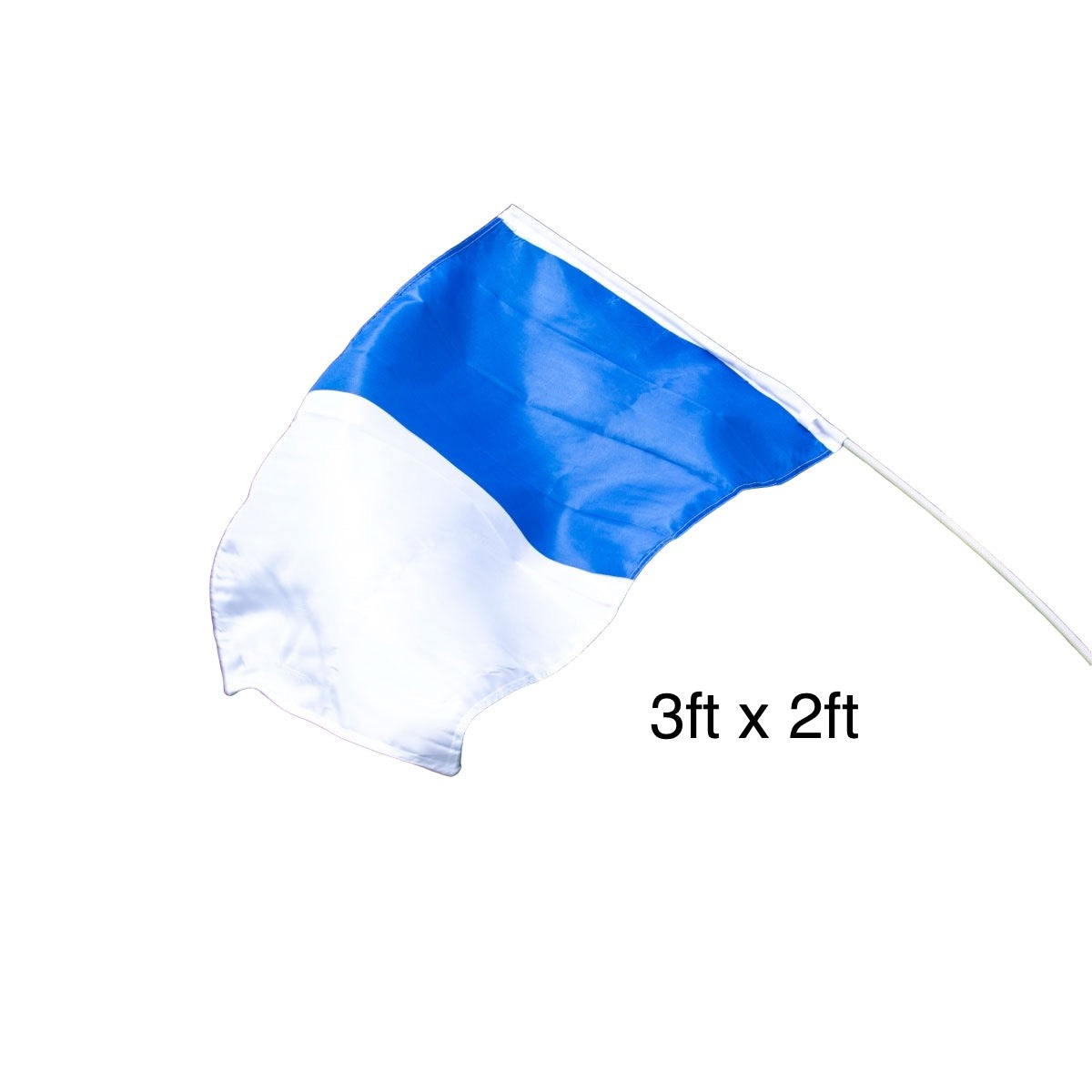 WHITE BLUE HALF/HALF FLAG 3ft x 2ft