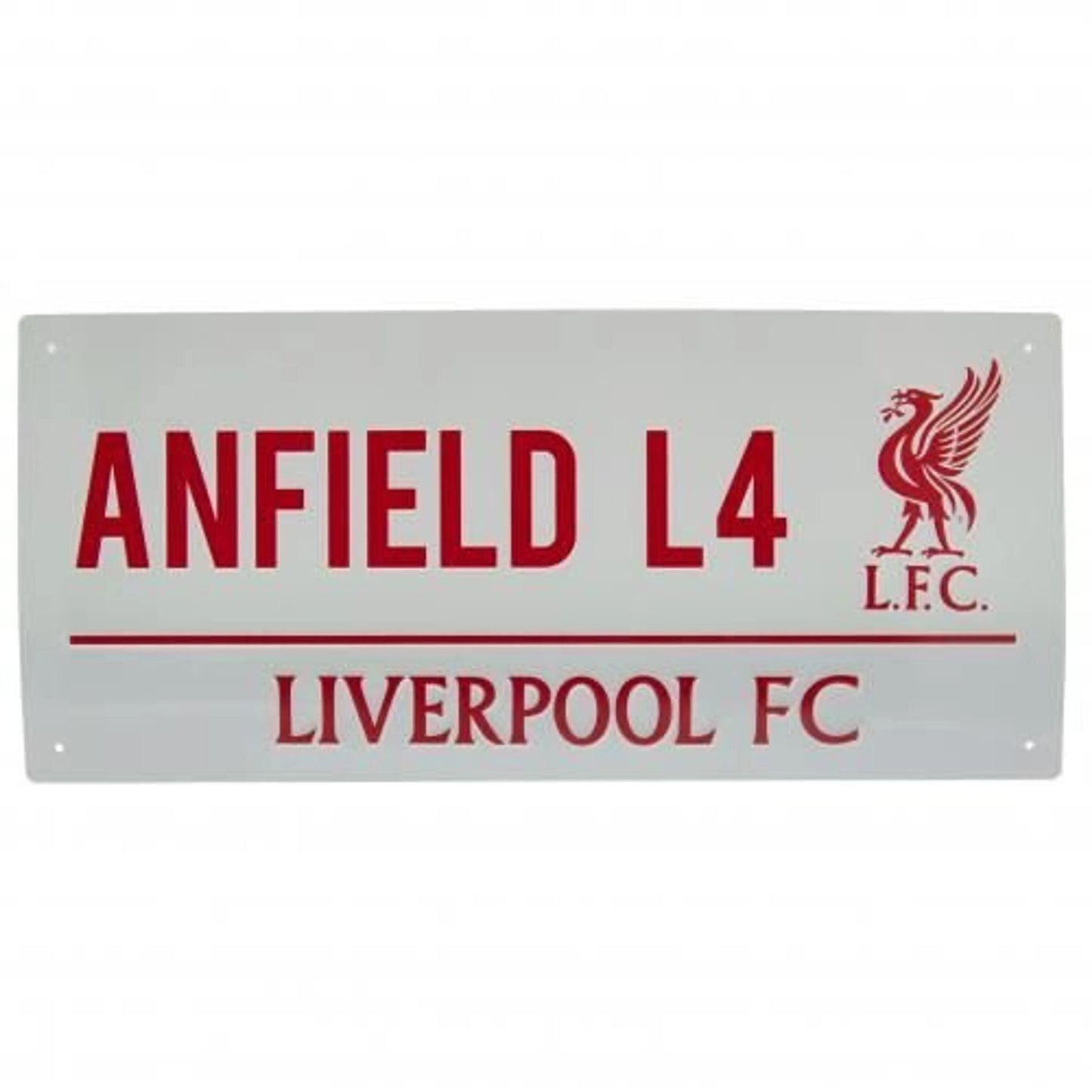 LIVERPOOL STREET SIGN - ANFIELD WHITE