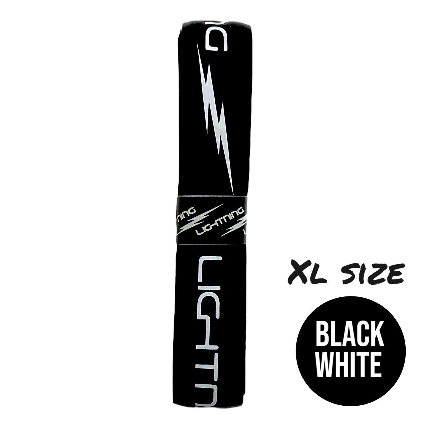 LIGHTNING EMBOSSED HURLING GRIP  XL BLACK/WHITE