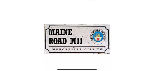 MAN CITY MAINE ROAD STREET SIGN