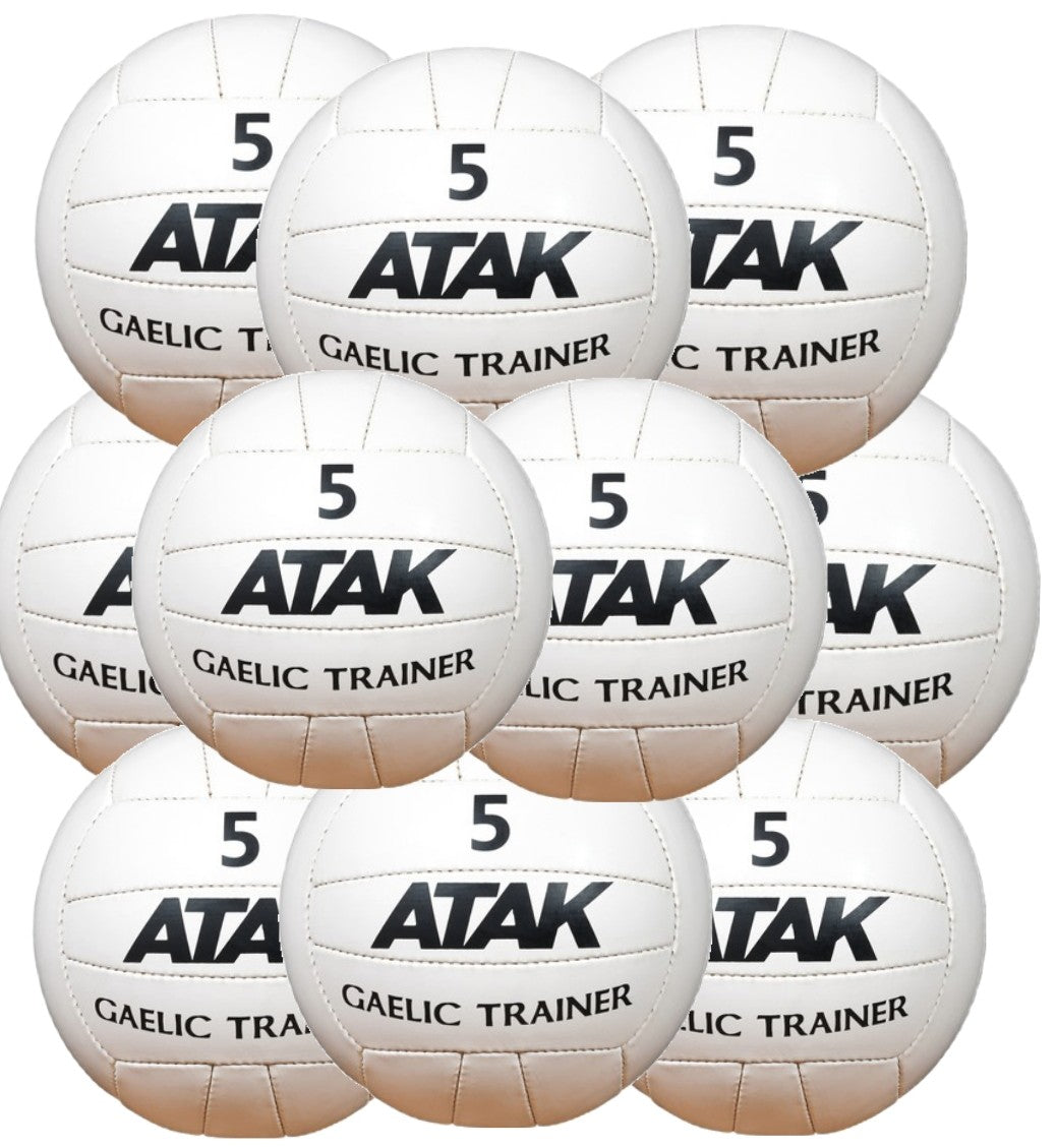 ATAK TRAINING GAELIC FOOTBALL SIZE 5 - 10 PACK