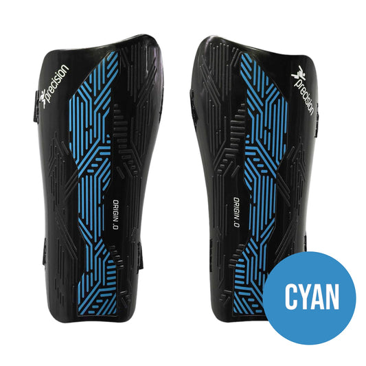 PRECISION ORIGIN.0 SHINGUARDS - BLACK/CYAN