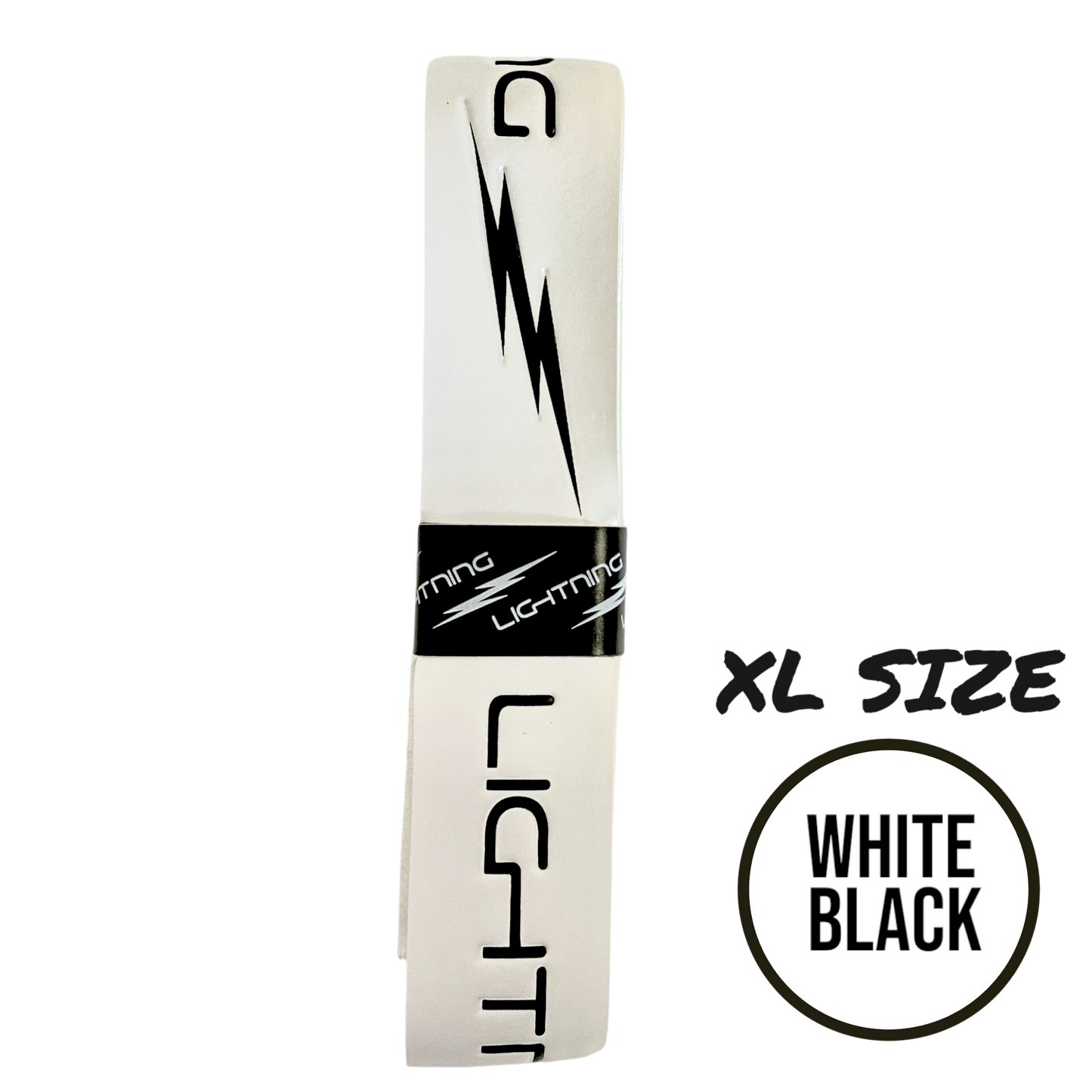 LIGHTNING EMBOSSED HURLING GRIP  XL WHITE/BLACK