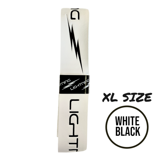 LIGHTNING EMBOSSED HURLING GRIP  XL WHITE/BLACK