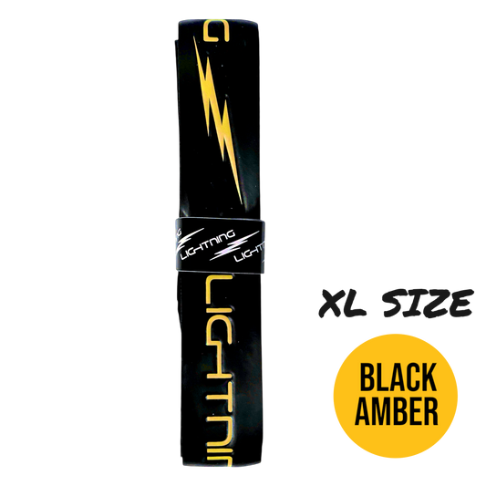 LIGHTNING EMBOSSED HURLING GRIP  XL BLACK/AMBER