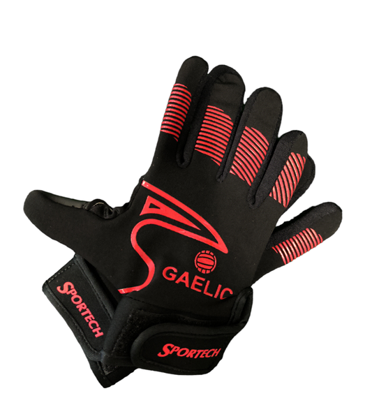 SPORTECH GAELIC FOOTBALL GLOVES - RED/BLACK