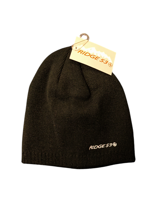 RIDGE 53 BEANIE HAT - BLACK