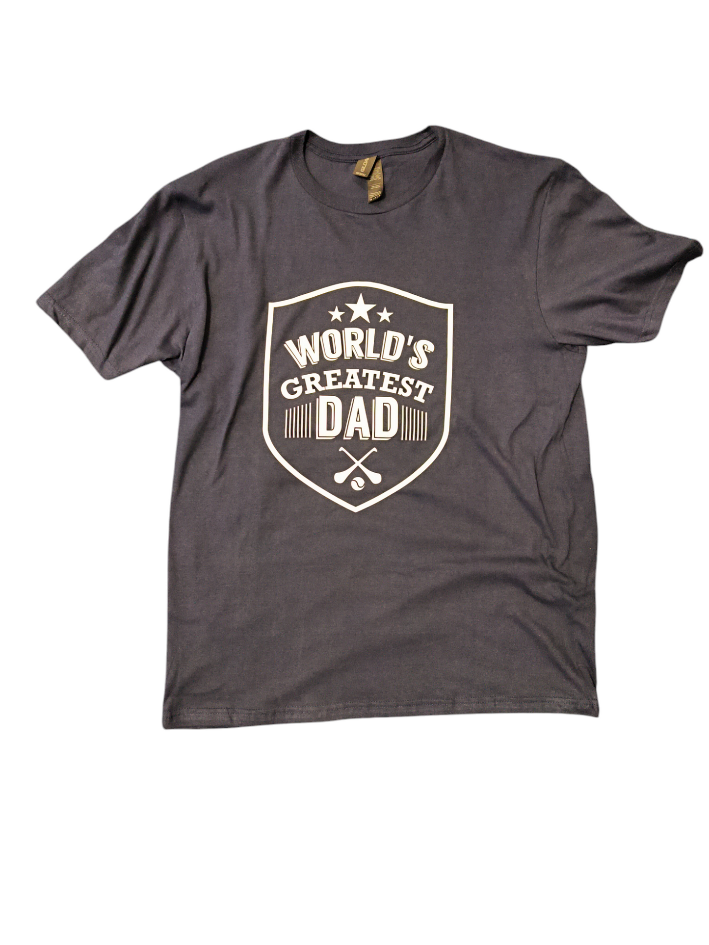 WORLDS GREATEST DAD T-SHIRT - NAVY/WHITE