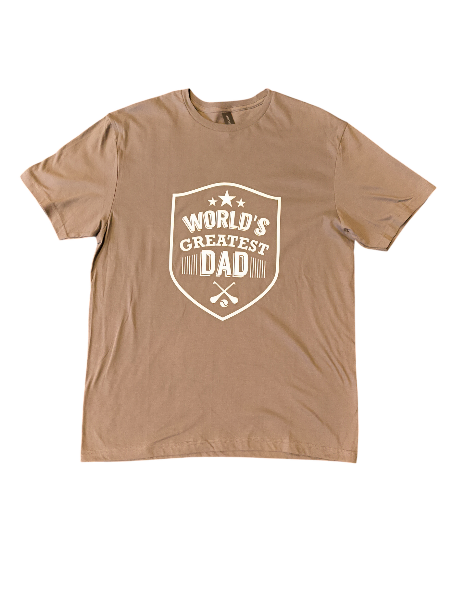 WORLDS GREATEST DAD T-SHIRT - GREY/WHITE