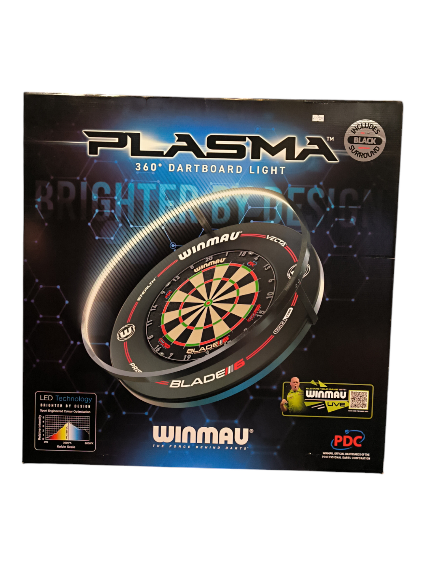 WINMAU PLASMA DARTBOARD LIGHT & SURROUND