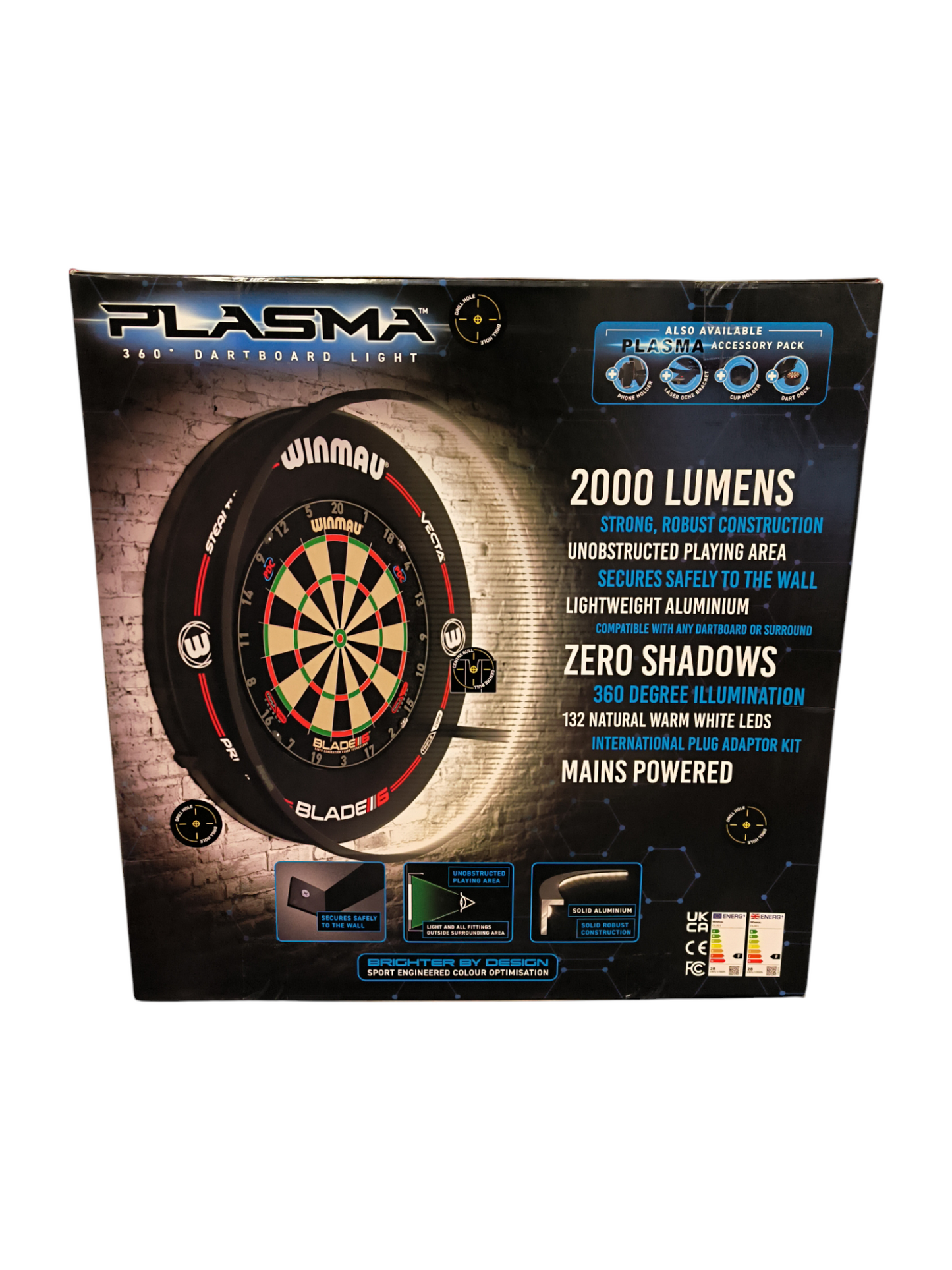 WINMAU PLASMA DARTBOARD LIGHT & SURROUND