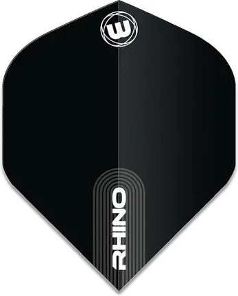 WINMAU RHINO DART FLIGHTS - BLACK .115