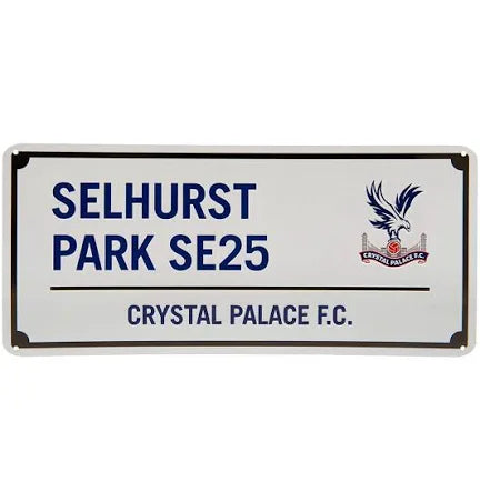 CRYSTAL PALACE STREET SIGN - WHITE