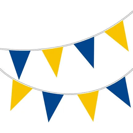 BUNTING - 10 metre BLUE / GOLD