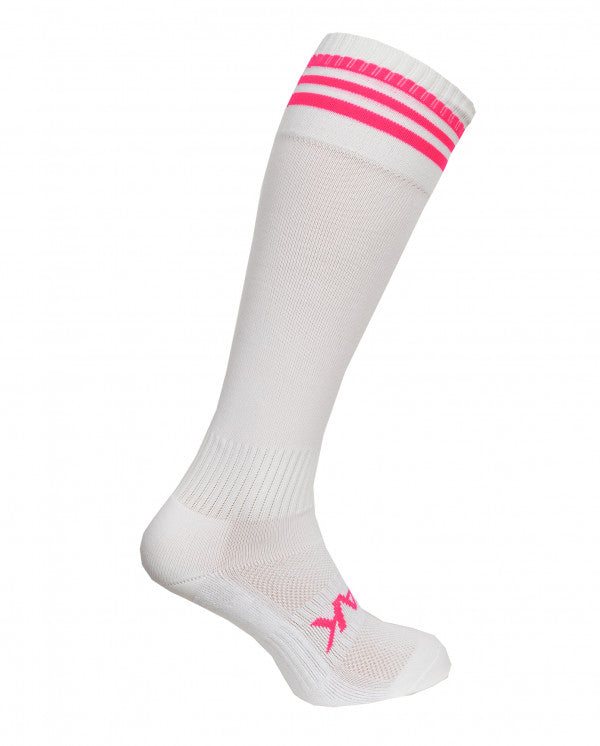 ATAK 3 STRIPE FOOTBALL SOCKS WHITE/PINK