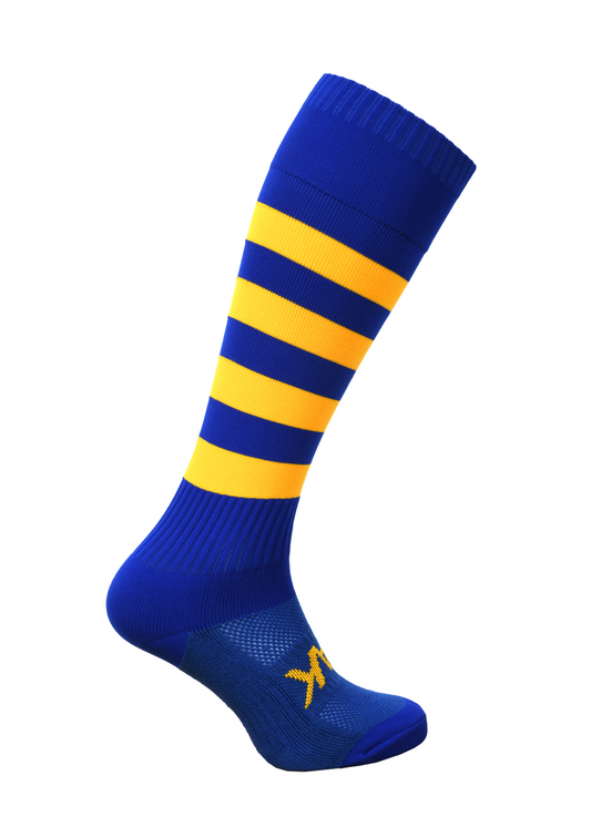 ATAK HOOP FOOTBALL SOCKS - BLUE & GOLD