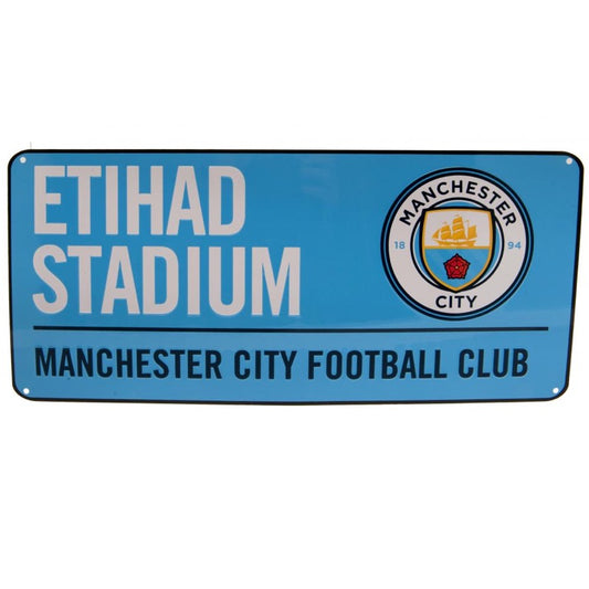 MAN CITY STREET SIGN - BLUE